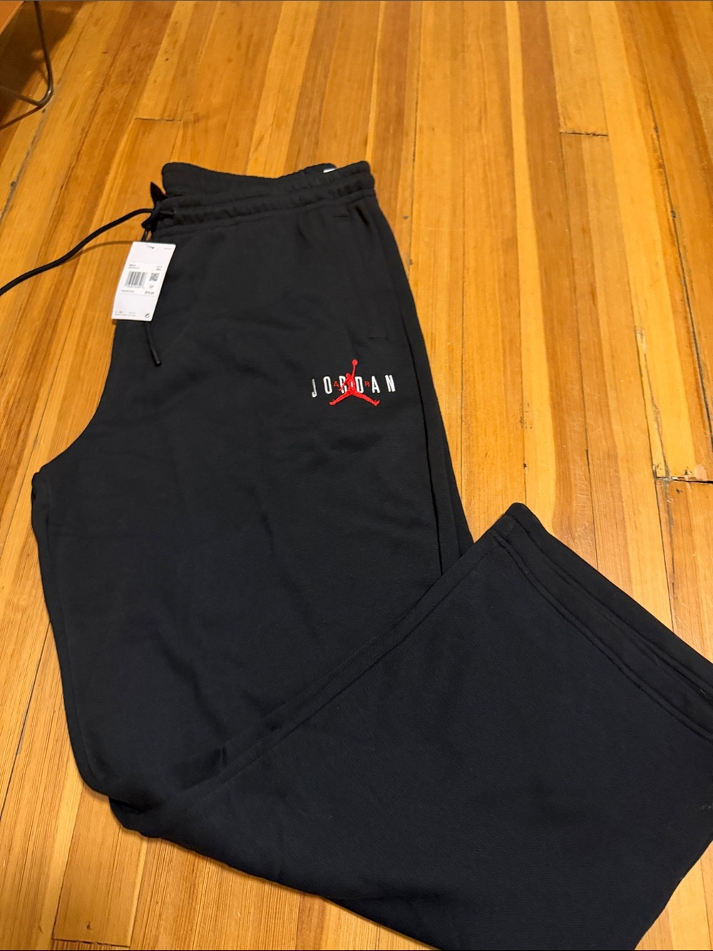 Jordan Black Sweatpants with Red Jumpman Logo